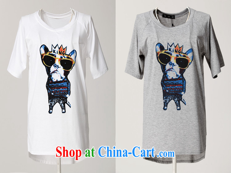 The delivery package as soon as possible by the obesity mm larger T shirts 2015 new summer leisure Korean Super Q stamp short-sleeved T-shirt and comfortable cotton T gray 5 XL approximately 165 - 190 Jack pictures, price, brand platters! Elections are good character, the national distribution, so why buy now enjoy more preferential! Health