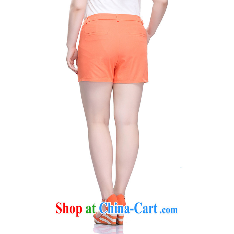 Slim LI Sau 2015 summer new large, shorts, waist graphics thin zip 100 ground boots pants hot pants Q 7552 orange 3 XL/36, slim Li-su, and shopping on the Internet