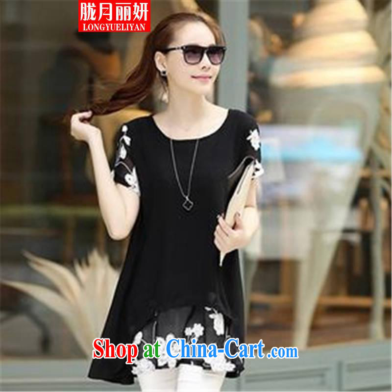 Measures, research and development, 2015 short-sleeved clothes snow woven shirts thick MM larger women's clothing dresses black XXXL, measures, Lai-yin, and shopping on the Internet