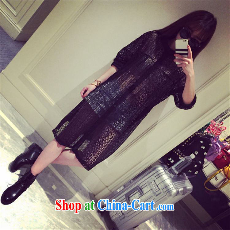 Flexible early 2015 spring and summer Women's clothes loose the code Openwork lace-yi, long shirt, shirt thick MM graphics thin 200 jack is wearing a white XXXL pictures, price, brand platters! Elections are good character, the national distribution, so why buy now enjoy more preferential! Health
