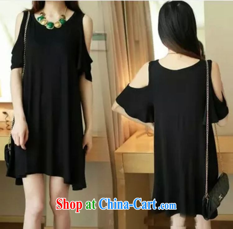 Flexible early summer 2015 ladies' Lounge, generation, the code Korean female thick mm bare shoulders relaxed dress 200 jack can be wearing a black XXL pictures, price, brand platters! Elections are good character, the national distribution, so why buy now enjoy more preferential! Health