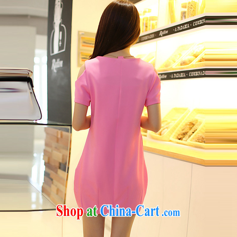 Zorn Carter summer 2015 mm thick larger female Korean version of the new graphics thin beauty bare shoulders dress 6855 Black Large Number 3 XL, Zorn Carter, shopping on the Internet