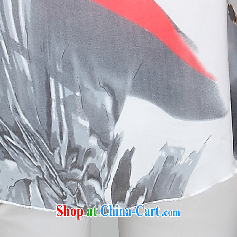 Morning would be 2015 summer new Korean trendy, female paintings stamp snow T woven shirts beauty graphics thin 100 ground sleeves in T shirt stylish T-shirt female suits XL 3 morning, and, on-line shopping