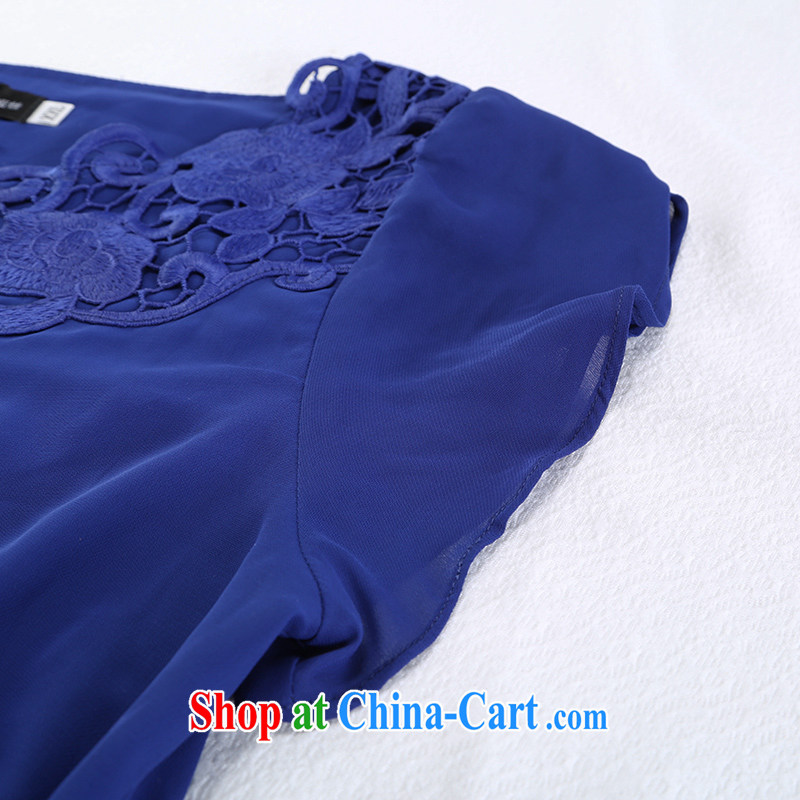 Vincent van Gogh, the thick, female video thin, snow-woven shirts 2015 summer is indeed the greater female High Quality Fine embroidered snow-woven shirts T-shirt blue 5 XL 200 jack, Catherine Van Gogh, and, on-line shopping