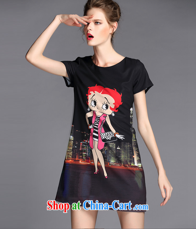 Connie's dream in Europe high-end snow woven dresses 2015 new summer is the XL female 200 Jack stylish stamp on MM short-sleeved skirt G 068 red XXXL pictures, price, brand platters! Elections are good character, the national distribution, so why buy now enjoy more preferential! Health