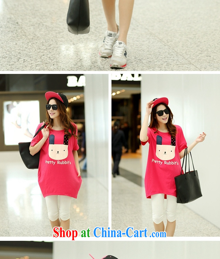 In short * 2015 girls summer new 930,726 put the rabbit, female fat sister thick MM female T shirt T-shirt rose red are code pictures, price, brand platters! Elections are good character, the national distribution, so why buy now enjoy more preferential! Health