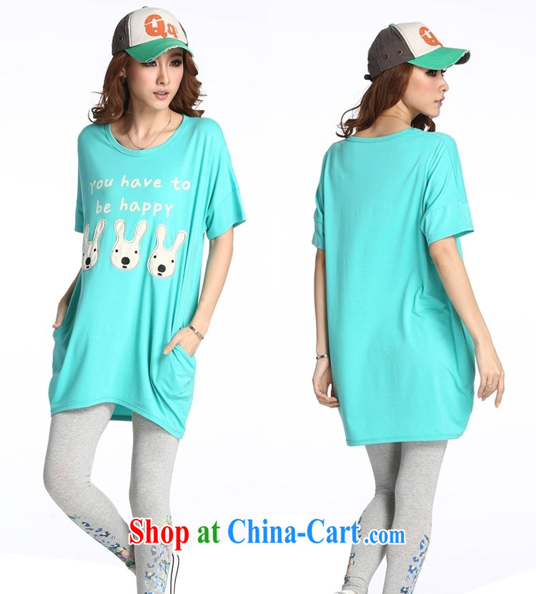 In short * 2015 girls summer new 9,297,253 only small and large, female fat sister thick MM female T shirt T-shirt blue are code pictures, price, brand platters! Elections are good character, the national distribution, so why buy now enjoy more preferential! Health
