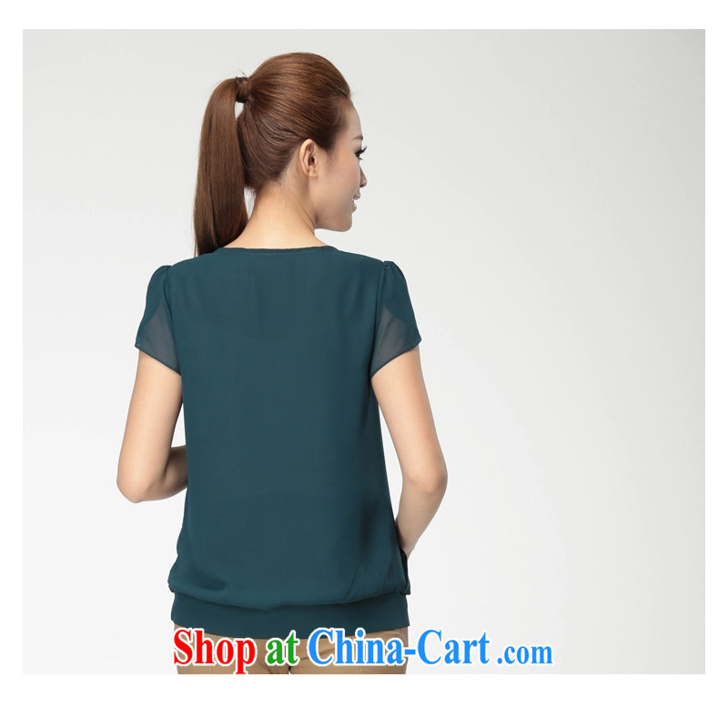 Better the Dili Europe summer 2015 new products, thick MMT shirts skirts loose-knit hem snow woven shirts T-shirt dark green large code XL, better in Dili (jiadiou), shopping on the Internet