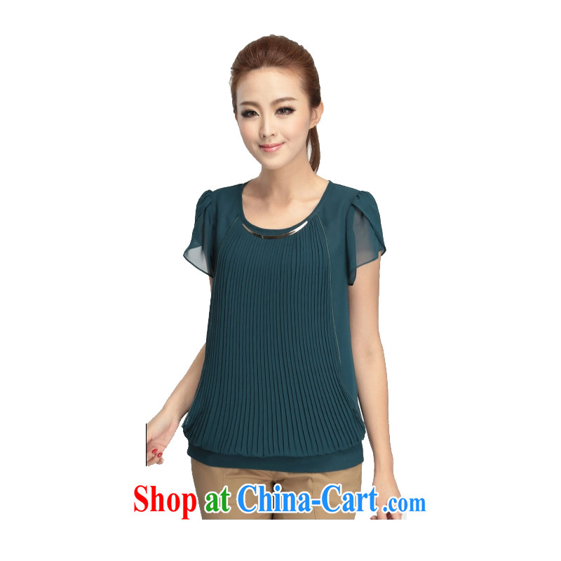 Better the Dili Europe summer 2015 new products, thick MMT shirts skirts loose-knit hem snow woven shirts T-shirt dark green large code XL, better in Dili (jiadiou), shopping on the Internet