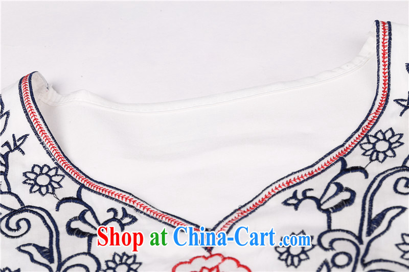 New National winds, embroidery cotton the loose version T shirts solid T-shirt-sheng Lin bird 2015 delivery package mail large white code are code pictures, price, brand platters! Elections are good character, the national distribution, so why buy now enjoy more preferential! Health