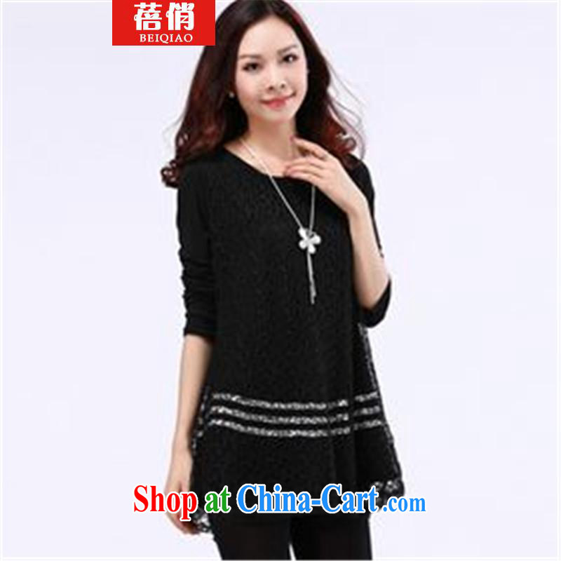 Mrs Ingrid 2015 is indeed the XL female graphics thin winter clothes thick sister Korean solid shirt T black large code XXXXXL, Mrs Ingrid, (BEIQIAO), shopping on the Internet