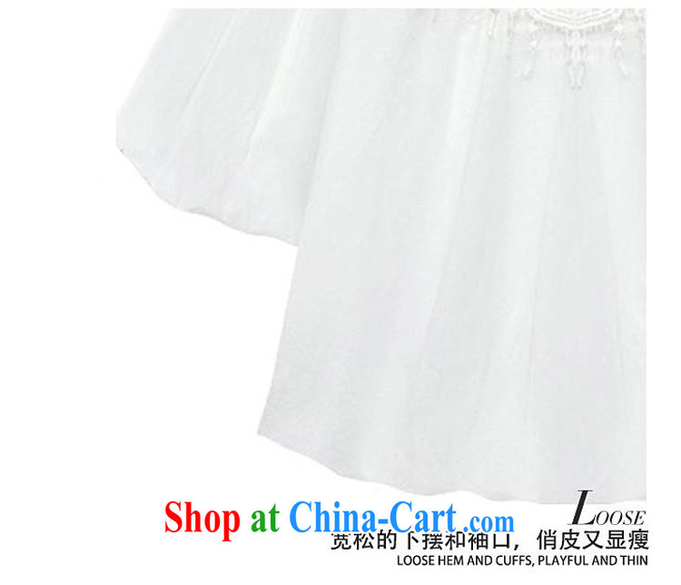 taste in Gangnam-gu 2015 summer new Europe thick MM the fertilizer and King, female lace hook take loose bat sleeves shirt 556 white 4XL recommendations 160 - 180 pictures, price, brand platters! Elections are good character, the national distribution, so why buy now enjoy more preferential! Health