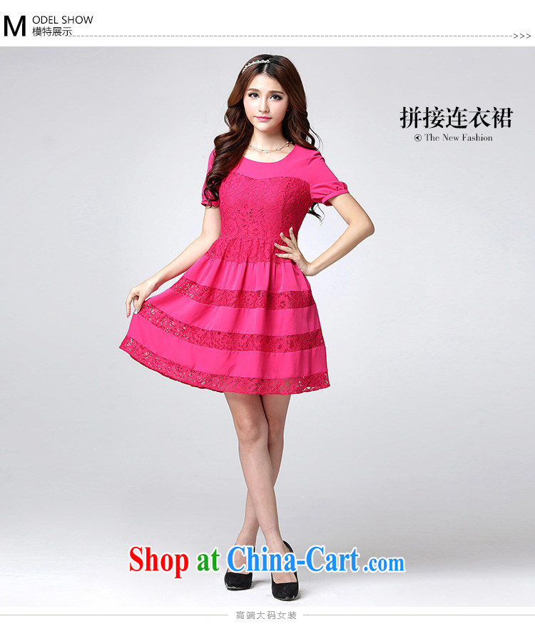 Cross-sectoral provision XL girls thick MM summer lace snow woven stitching skirts thick girls with graphics thin, round-neck collar solid color the code dress of 2656 red 3XL pictures, price, brand platters! Elections are good character, the national distribution, so why buy now enjoy more preferential! Health