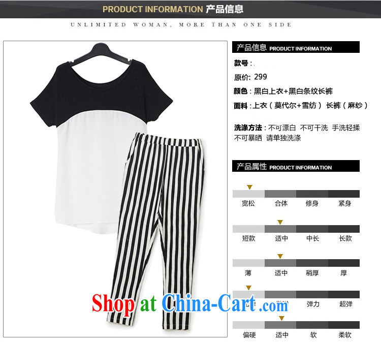 o Ya-ting 2015 spring and summer New, and indeed increase, female fat MM leisure T-shirt + striped pants and two piece girls 577 picture color 5 XL recommends that you 175 - 200 Jack pictures, price, brand platters! Elections are good character, the national distribution, so why buy now enjoy more preferential! Health