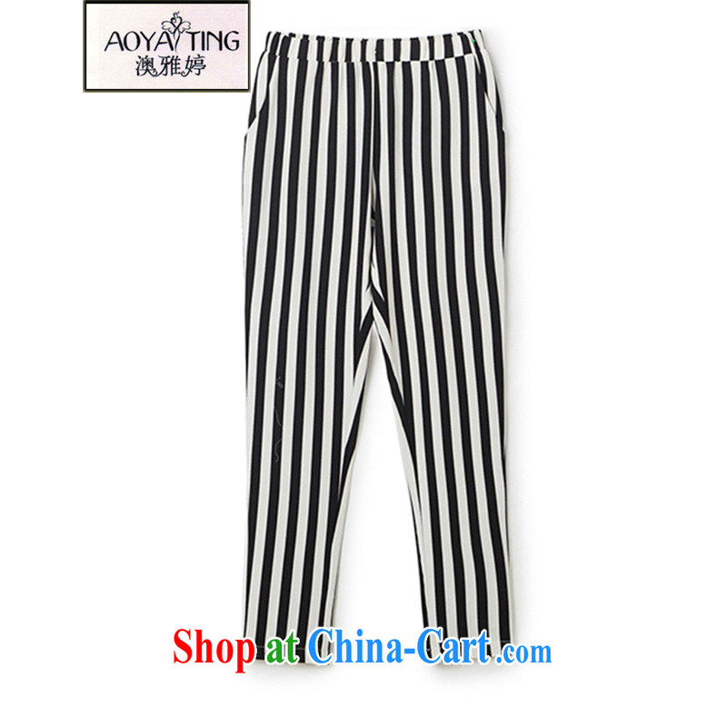 o Ya-ting 2015 spring and summer New, and indeed increase, female fat MM leisure T-shirt + striped pants and two-piece female 577 picture color 5 XL recommends that you 175 - 200 jack, O Ya-ting (aoyating), online shopping