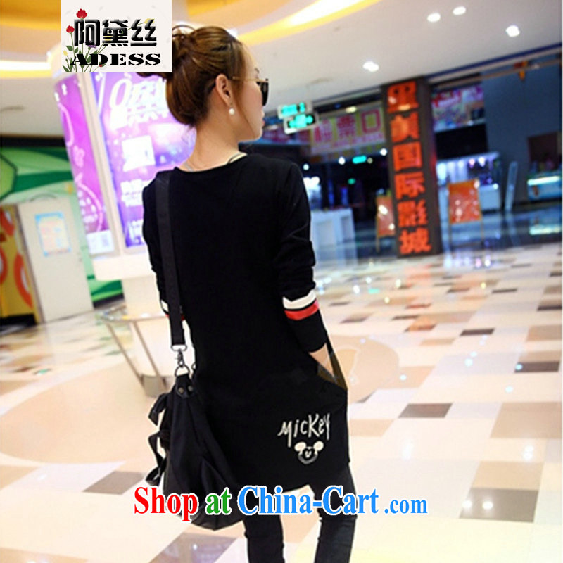 Adele, 2015 summer thick MM loose the version, stamp duty, long, package and graphics thin M letters long-sleeved shirt T sjl, 2579 S #black 5 XL, Adele, and shopping on the Internet