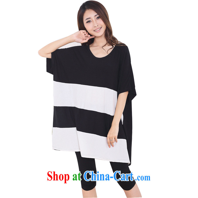 Property is property, the code is female and the fat 200 jack to wear summer 2015 new thick MM summer graphics thin T shirts loose short-sleeved T pension 6 corner-black large code is code 90 - 260 jack can be, and there are Chinese (wuyouwuyu), online shopping