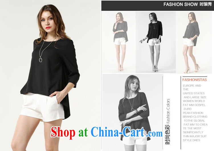 Connie's dream in Europe 2015 spring and summer new, long T-shirt girls and indeed increase, female 200 Jack relaxed simplicity snow woven shirts women T-shirt s1530 black XXXL pictures, price, brand platters! Elections are good character, the national distribution, so why buy now enjoy more preferential! Health
