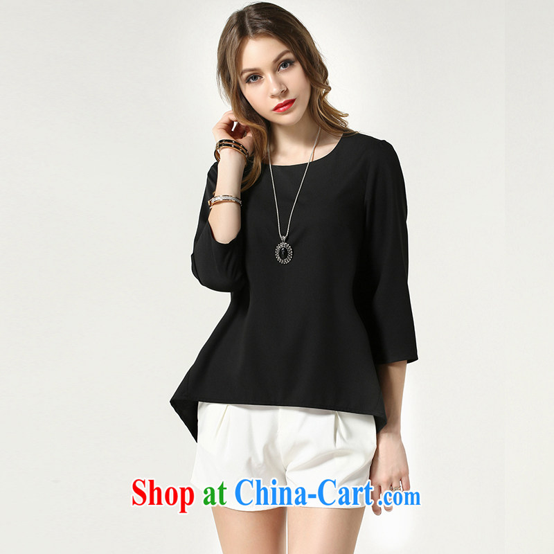 Connie's dream in Europe 2015 spring and summer new, long T-shirt girls and indeed increase, female 200 Jack relaxed simplicity and snow-woven shirts women T-shirt s1530 black XXXL, Connie dreams, shopping on the Internet
