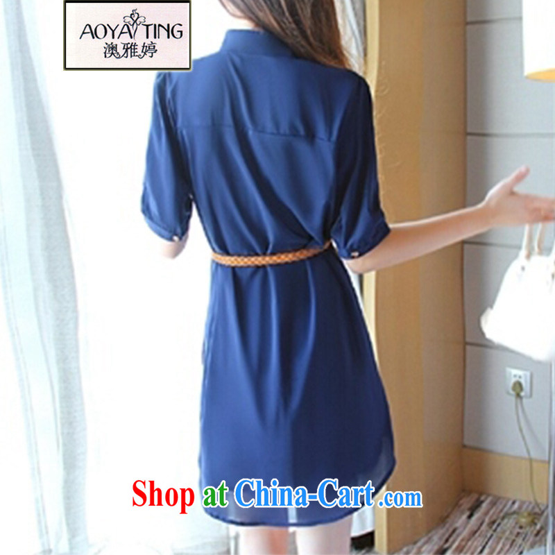 o Ya-ting 2015 and indeed increase, female summer MM thick snow woven shirts dresses women 51 - 13 dark blue 5 XL recommends that you 175 - 200 jack, O Ya-ting (aoyating), online shopping