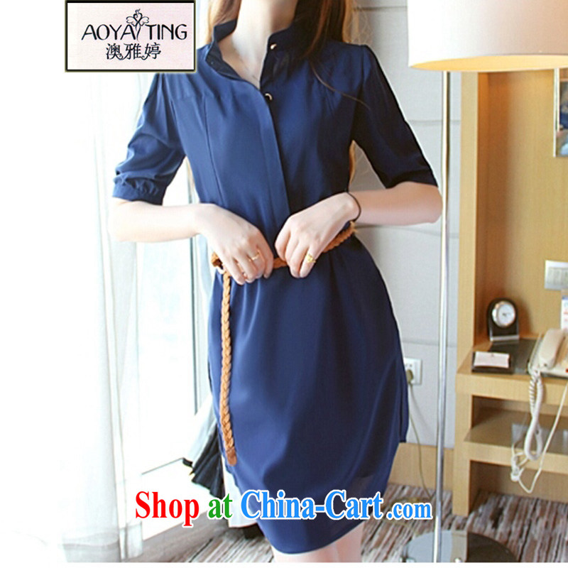 o Ya-ting 2015 and indeed increase, female summer MM thick snow woven shirts dresses women 51 - 13 dark blue 5 XL recommends that you 175 - 200 jack, O Ya-ting (aoyating), online shopping