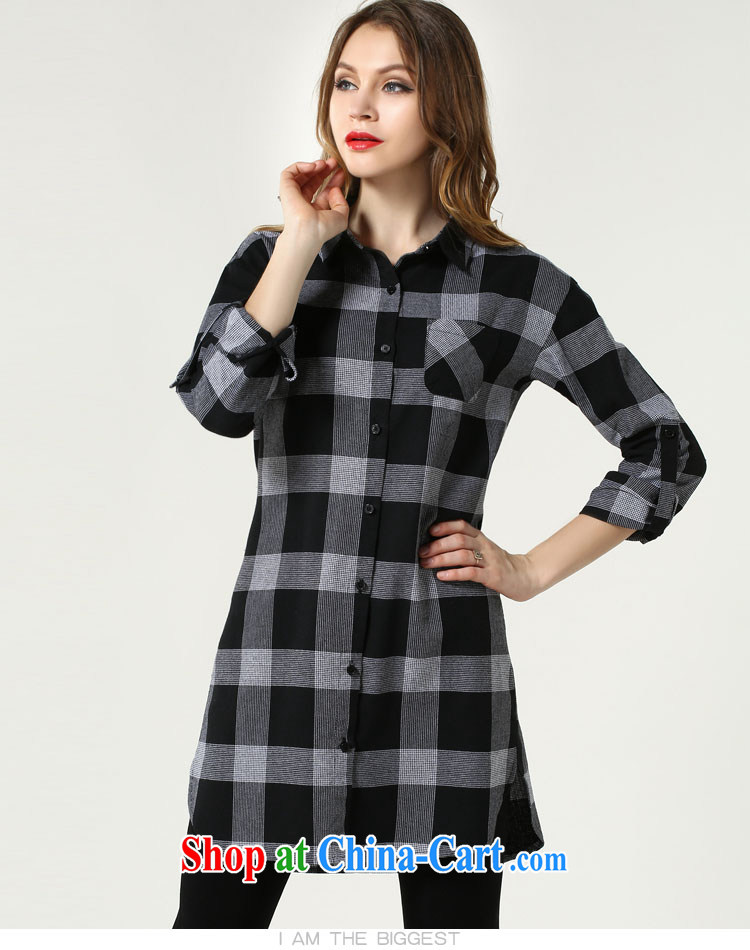 Connie's dream in Europe 2015 spring new long-sleeved checkered shirt girls and indeed increase, female 200 Jack loose video thin shirt female long s 1511 gray XXXXXL pictures, price, brand platters! Elections are good character, the national distribution, so why buy now enjoy more preferential! Health
