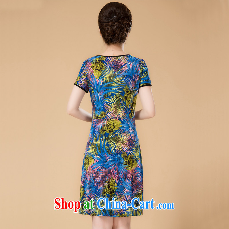 Get answers from 2015 summer New floral dress girls middle-aged and older women's clothing summer short-sleeved middle-aged dresses MOM load the code 2 #XXXXL, doubts, and shopping on the Internet