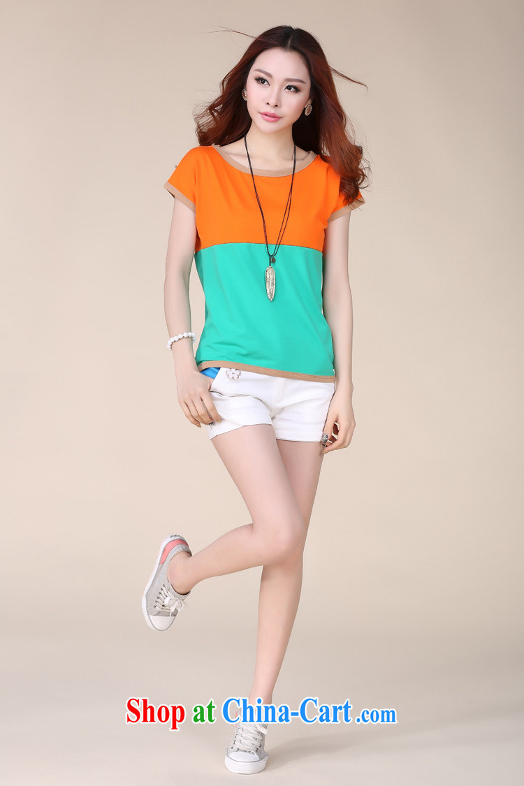 Hao better Korean version 2015 summer in short about 100 ground cotton short-sleeved shirt T women, female orange S pictures, price, brand platters! Elections are good character, the national distribution, so why buy now enjoy more preferential! Health