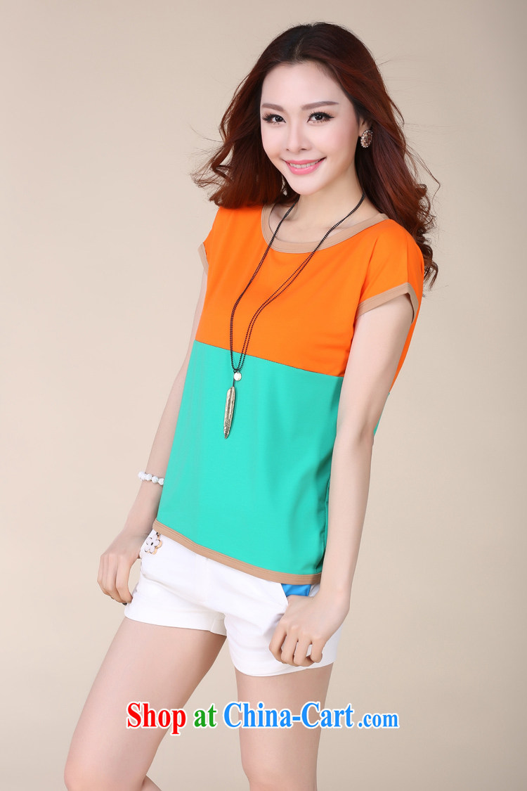 Hao better Korean version 2015 summer in short about 100 ground cotton short-sleeved shirt T women, female orange S pictures, price, brand platters! Elections are good character, the national distribution, so why buy now enjoy more preferential! Health