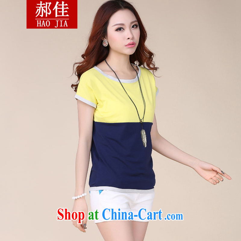 Hao better Korean version 2015 summer in short about 100 ground cotton short-sleeved shirt T women, female orange S, Hao, and shopping on the Internet