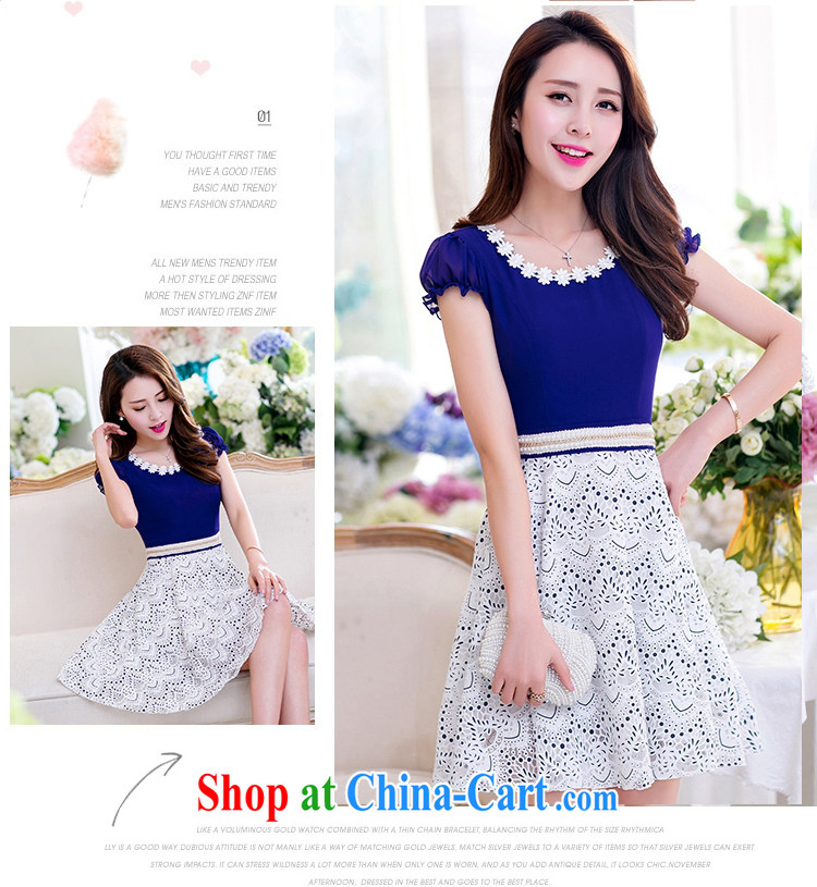 Mr Philip's dress 2015 new Korean version of the greater code female silk lace snow woven short-sleeved long cultivating graphics thin dresses girls LYQ 1891 white XXL pictures, price, brand platters! Elections are good character, the national distribution, so why buy now enjoy more preferential! Health