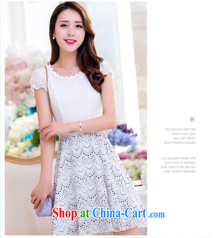 Mr Philip's dress 2015 new Korean version of the greater code female silk lace snow woven short-sleeved long cultivating graphics thin dresses girls LYQ 1891 white XXL pictures, price, brand platters! Elections are good character, the national distribution, so why buy now enjoy more preferential! Health