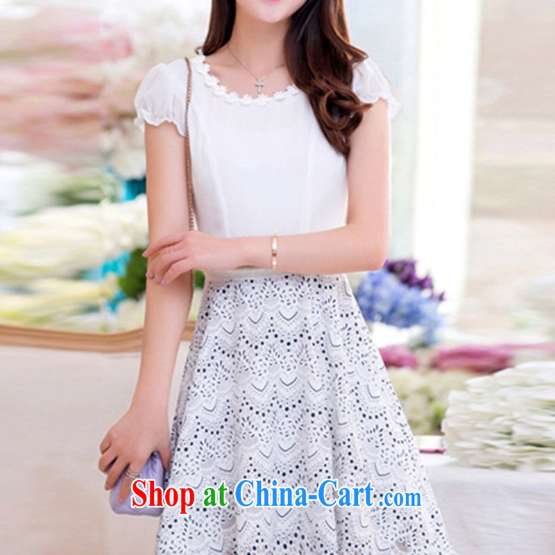 Mr Philip child dresses 2015 new Korean version the Code women silk lace snow woven short-sleeved, long cultivating graphics thin dresses female LYQ 1891 white XXL, soup , Child (TANGFEIER), online shopping