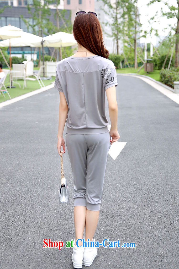 Hsiao-mentioned 2015 summer new Korean Korean version the code female thick MM loose short-sleeved pants Kit 2023 gray package XXL (125 - 145 ) jack pictures, price, brand platters! Elections are good character, the national distribution, so why buy now enjoy more preferential! Health