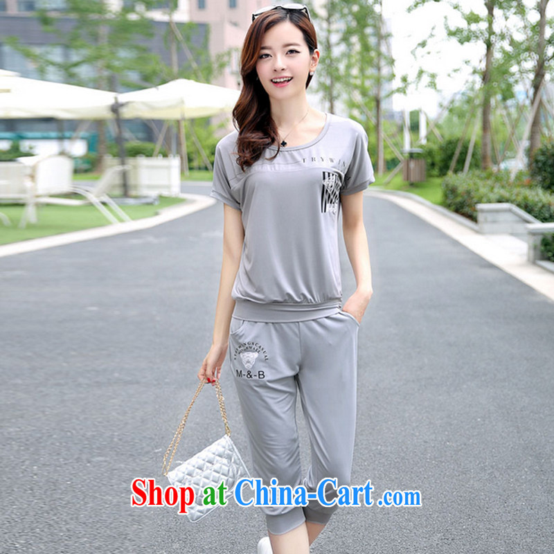 Hsiao-mentioned 2015 summer new Korean Korean version of the greater code female thick MM loose short-sleeved pants Kit 2023 gray package XXL (125 - 145 ) jack, Andrew / child care, shopping on the Internet