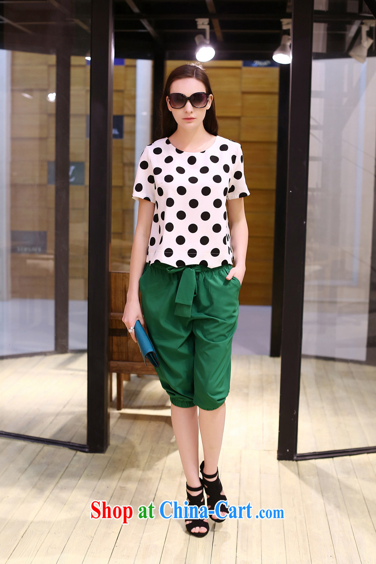 In 2015 a large, female summer new retro dot snow woven shirts, 7 pants two-part kit - 8011 green 5 XL 180 - 200 Jack left and right pictures, price, brand platters! Elections are good character, the national distribution, so why buy now enjoy more preferential! Health