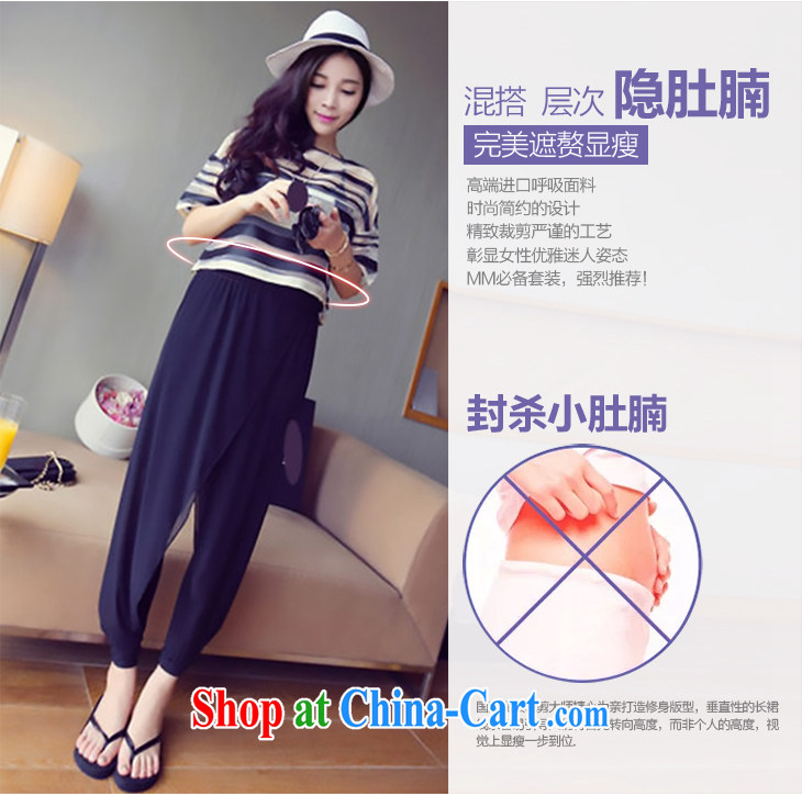 2015 YILISA in Europe and America, the female summer thick MM new streaks retro snow woven shirts T-shirts, 7 pants 3-piece set 9055 Y black streaks XXXL pictures, price, brand platters! Elections are good character, the national distribution, so why buy now enjoy more preferential! Health