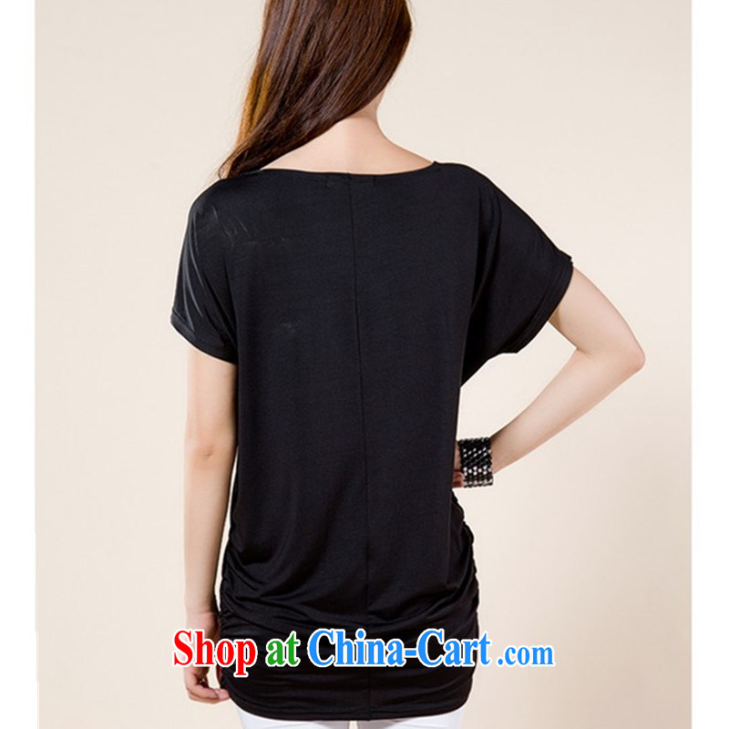 The large, female short-sleeve T-shirt 200 Jack mm thick summer Korean thick sister summer and indeed increase 2015 Korean version, long bag and cotton white XXL, Biao (BIAOSHANG), shopping on the Internet