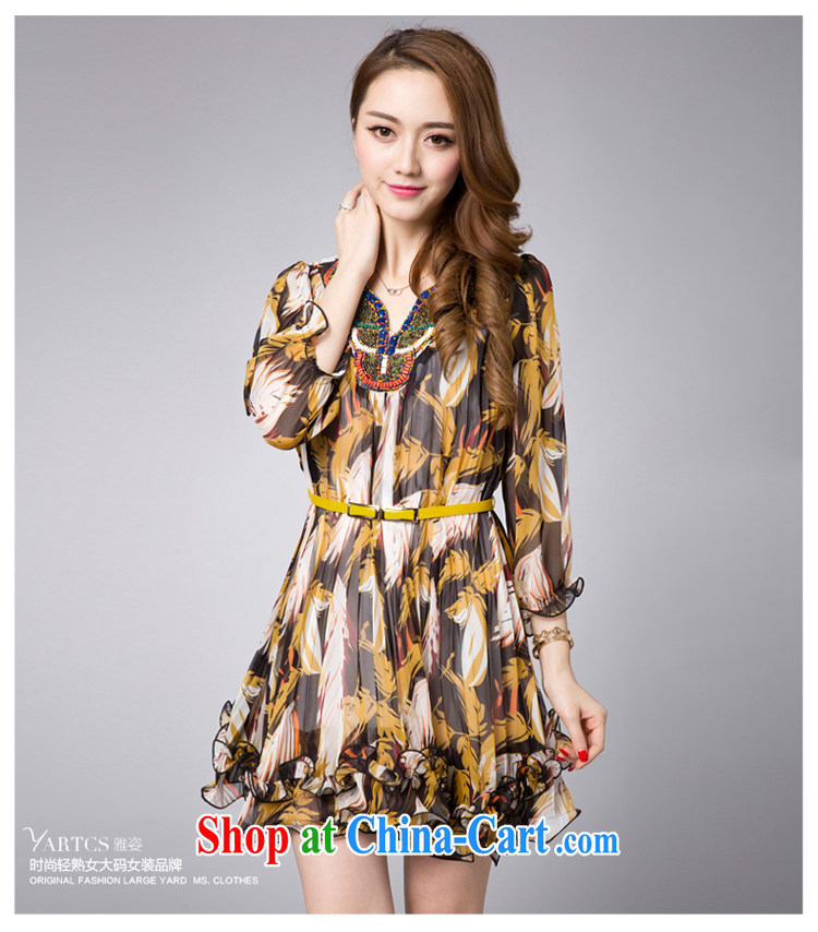 Jacob 2015 Colorful spring and summer new relaxed elegant large, snow-woven stamp duty 7 cuff bubble cuff dress blue 4 XL summer is the coolest stock pictures, price, brand platters! Elections are good character, the national distribution, so why buy now enjoy more preferential! Health
