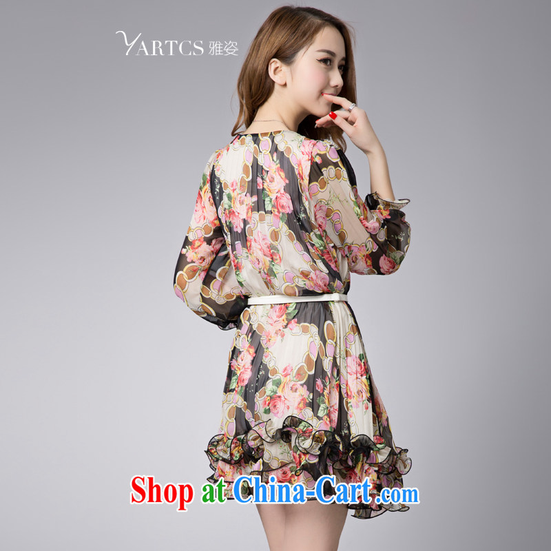 Colorful, summer 2015 new, large, and indeed loose video thin simple and stylish nail Pearl design atmospheric scallops stamp duty in snow cuff woven dresses red and black 4XL new to stock, and Jacob (yartcs), online shopping