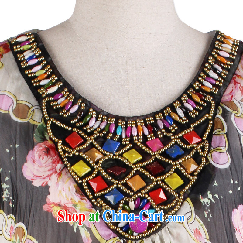 Colorful, summer 2015 new, large, and indeed loose video thin simple and stylish nail Pearl design atmospheric scallops stamp duty in snow cuff woven dresses red and black 4XL new to stock, and Jacob (yartcs), online shopping