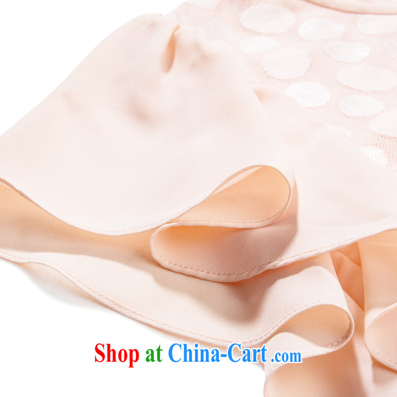 Picking a major, female 2015 spring and summer thick MM sweet lovely graphics thin flouncing T cuff shirt leave of two piece lace short-sleeved snow woven shirts A 3677 light pink 5 XL, the multi-po, Miss CHOY So-yuk (CAIDOBLE), online shopping