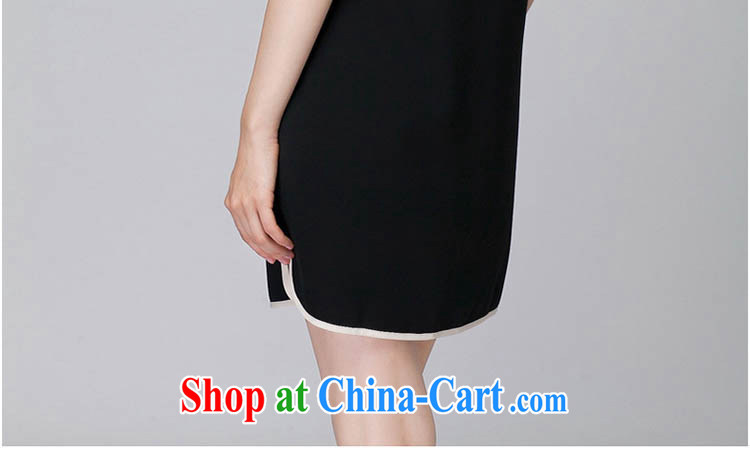 The Ting zhuangting summer 2015 new high-end European and American thick mm larger female minimalist beauty graphics thin short-sleeve dress 1521 black 4XL pictures, price, brand platters! Elections are good character, the national distribution, so why buy now enjoy more preferential! Health