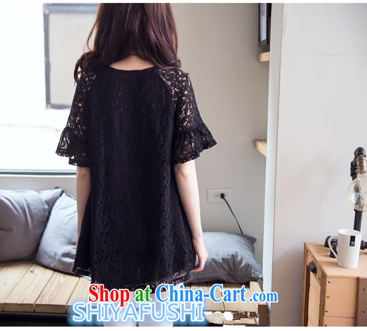 Speakers of the Code's thick MM summer graphics thin round-collar black lace short sleeve short dress black 4 XL pictures, price, brand platters! Elections are good character, the national distribution, so why buy now enjoy more preferential! Health