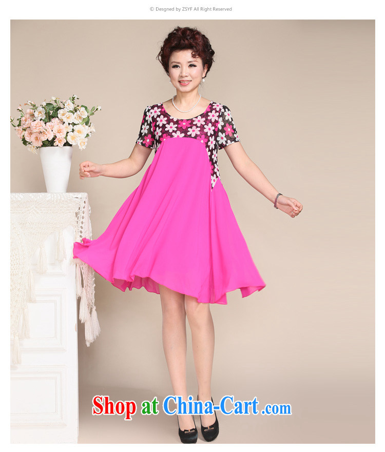 MOM with dresses, older women Summer Snow woven stamp stitching large skirt dresses, older dresses summer green 5 XL pictures, price, brand platters! Elections are good character, the national distribution, so why buy now enjoy more preferential! Health