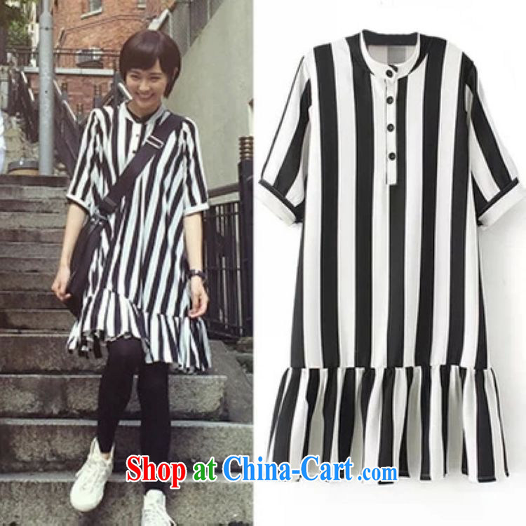 The sum 2015 spring and summer, Korean version of the greater code female liberal stripes dress shirt graphics thin ice woven dresses 200 jack to pass through picture color XXL pictures, price, brand platters! Elections are good character, the national distribution, so why buy now enjoy more preferential! Health