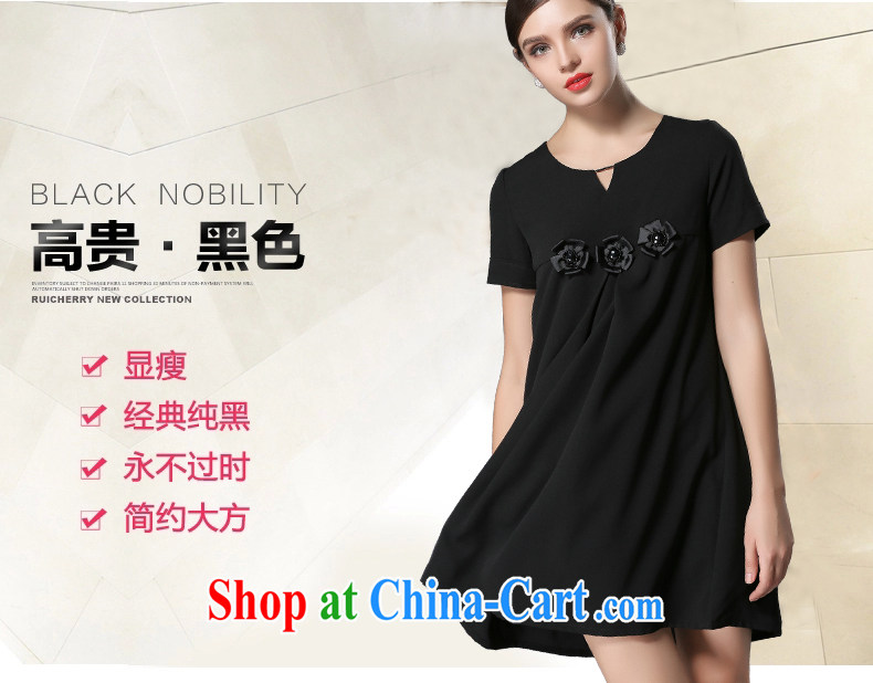 The silk, honey XL girls thick MM graphics thin summer V for three-dimensional floral beauty dresses ZZ 3356 black 3 XL (150 jack - 164 Jack through) pictures, price, brand platters! Elections are good character, the national distribution, so why buy now enjoy more preferential! Health