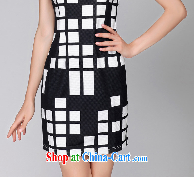 The silk, honey XL girls thick MM graphics thin summer knocked color grid dresses ZZ 3279 white 3XL (150 jack - 164 Jack through) pictures, price, brand platters! Elections are good character, the national distribution, so why buy now enjoy more preferential! Health