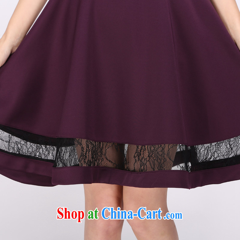 Laurie flower Luo, knitted vests dresses thick sister 2015 summer video thin, long lace dress 1137 purple 5 X the 10 return $20, Shani flower (Sogni D'oro), online shopping