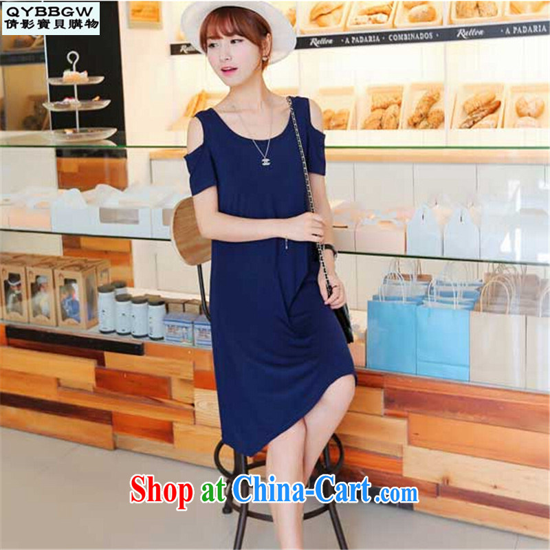 MS ANISSA WONG shadow baby 2015 new Korean relaxed, generation, your shoulders short-sleeved and knee skirt the Code women dresses pre-sale light gray L, Ms Anissa Wong shadow baby shopping (QYBBGW), online shopping